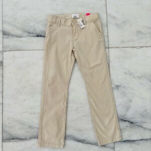 Children’s Place Girls Chino Pants Beige Straight Leg Cotton Youth 7 Preppy NWT